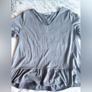 GREEN ENVELOPE, women's grey top, soft material